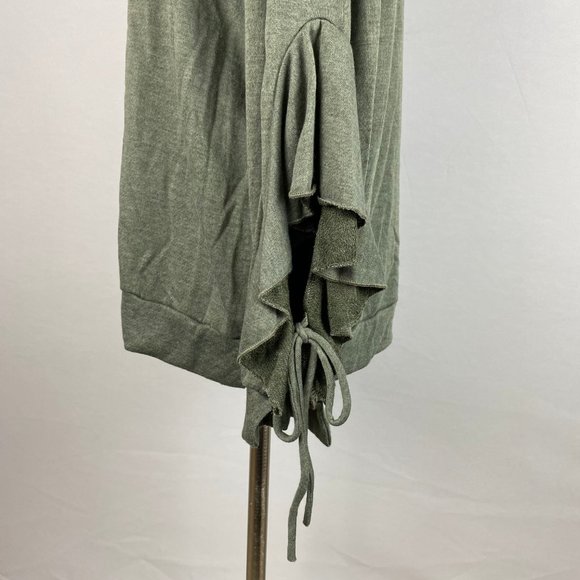 Cotton Bleu L Top Ruffle Tie Accented Sleeves - Picture 7 of 11